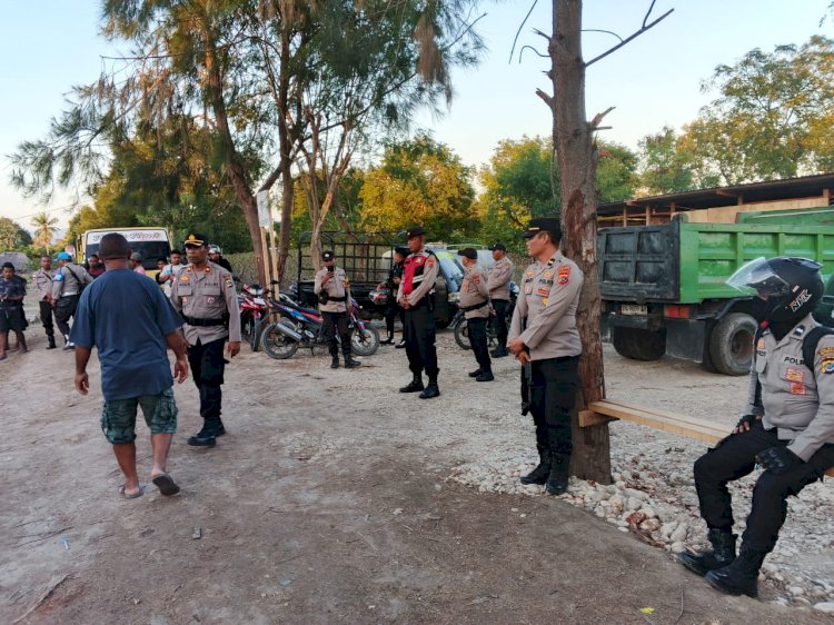 Jamin Kondusifitas Warga di Kecamatan Amanuban Selatan, Sat Samapta Polres TTS Gelar Patroli Skala Besar 