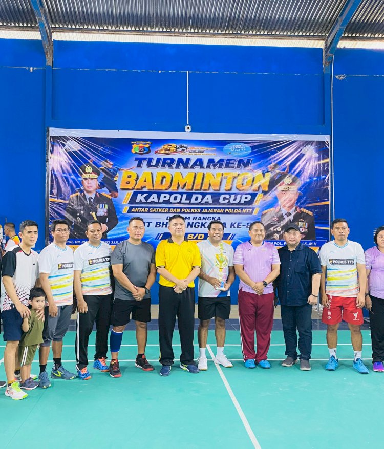 Tampil Memukau, Tim Badminton Polres TTS Raih Juara 3 di Ajang Kapolda Cup 2026