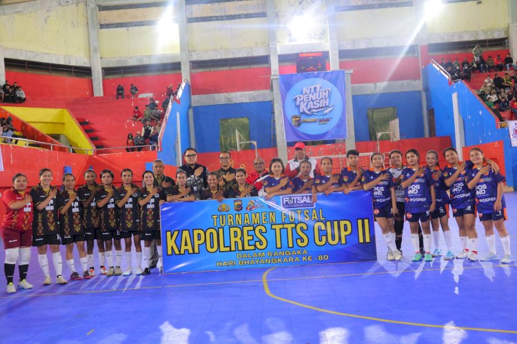 Semarak HUT Bhayangkara ke-80, Kapolres TTS Resmi Tutup Turnamen Futsal Kapolres Cup II 2026