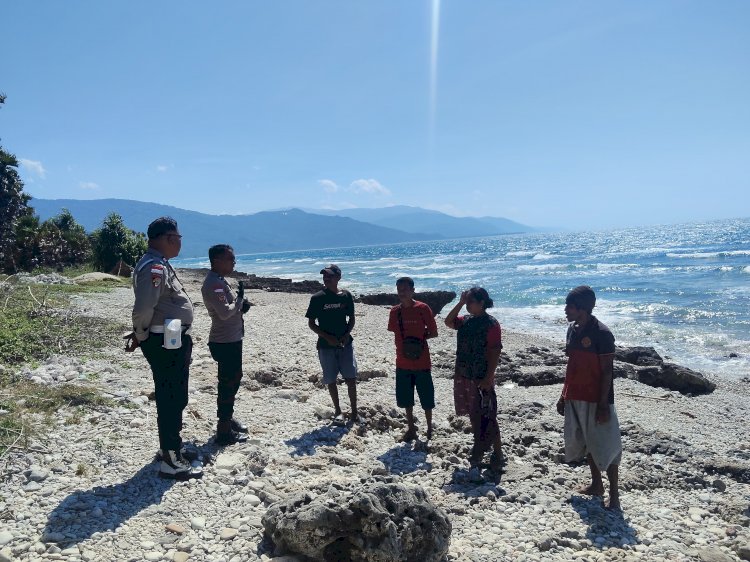 Antisipasi Dampak Gempa Flores, Polsek Kolbano Imbau Penambang Batu dan Warga Pesisir Tetap Waspada.