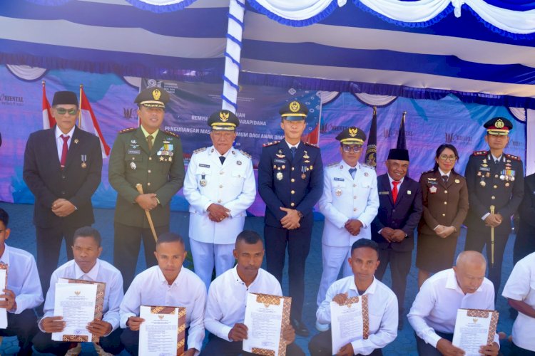 Kapolres TTS Hadiri Penyerahan Remisi Umum dan Pengurangan Masa Pidana bagi Anak Binaan di Rutan Soe