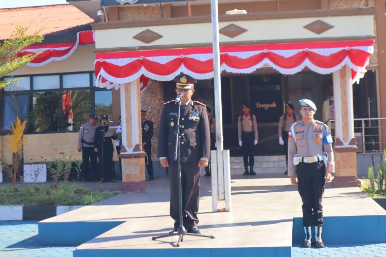 Peringati HUT Kemerdekaan RI ke-81, Polres TTS Gelar Upacara Bendera dengan Khidmat