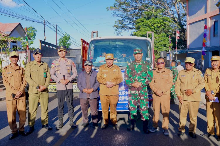 Kapolres TTS  Bersama Bupati dan Forkopimda Melepas Bantuan Untuk Korban Bencana Alam Gempa Bumi Flores