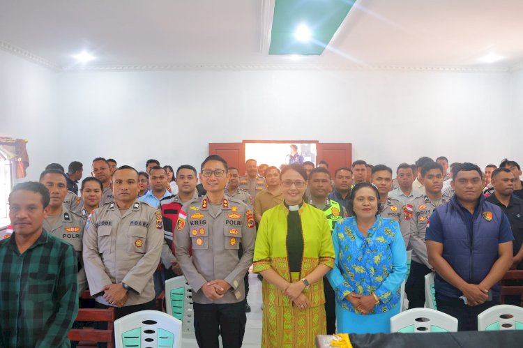 Personel Polres TTS Laksanakan Binrohtal Serentak di Tiga Tempat Ibadah
