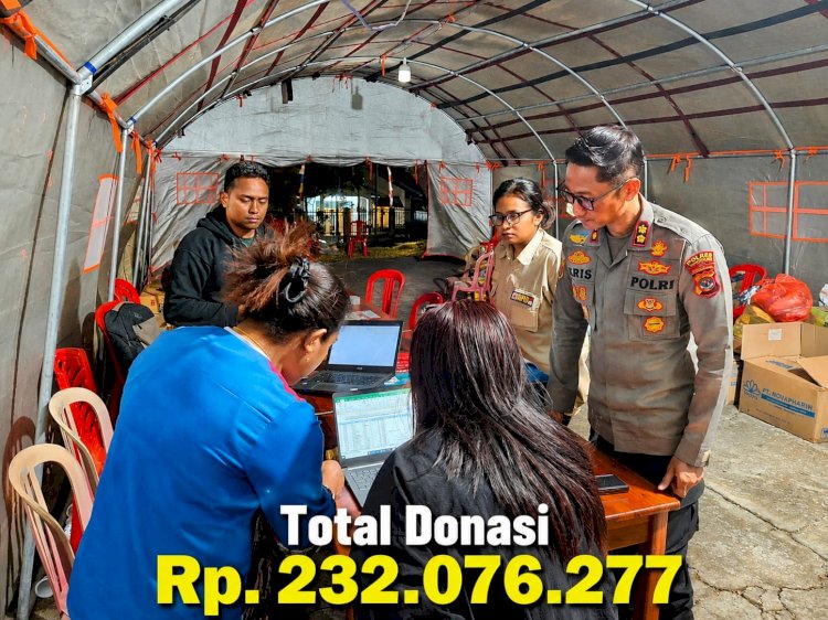 Kapolres TTS Cek Posko Bencana, Ajak Masyarakat Peduli Korban Gempa Flores