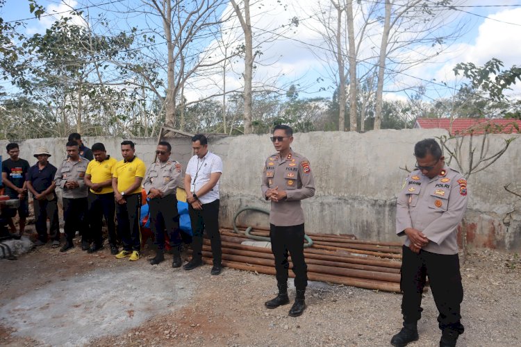 Doa Bersama Mengawali Pengeboran Sumur, Kapolres TTS Berharap Sumber Air Bisa Bermanfaat bagi Masyarakat