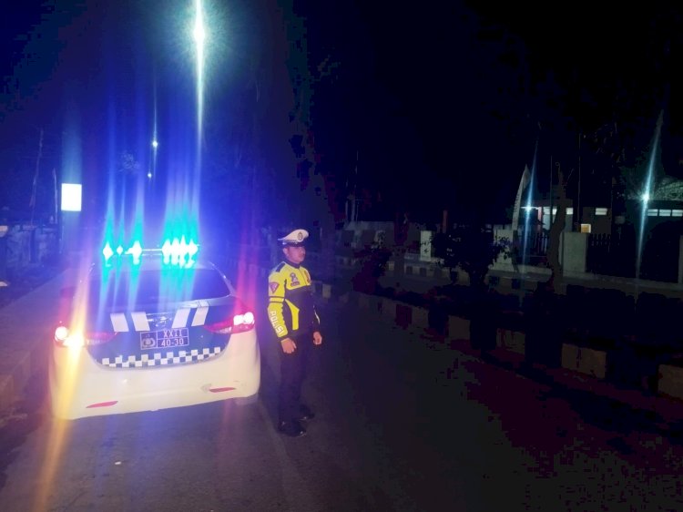 Jaga Kondusifitas Kota Soe, Satlantas Polres TTS Gelar Patroli Malam