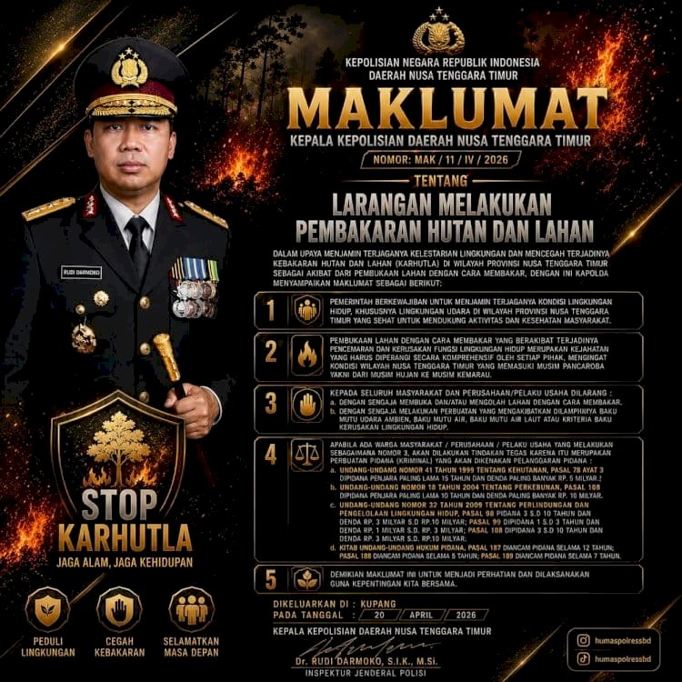 Cegah Karhutla, Polri Perkuat Kesiapsiagaan dan Tegaskan Sanksi bagi Pelaku Pembakaran Lahan