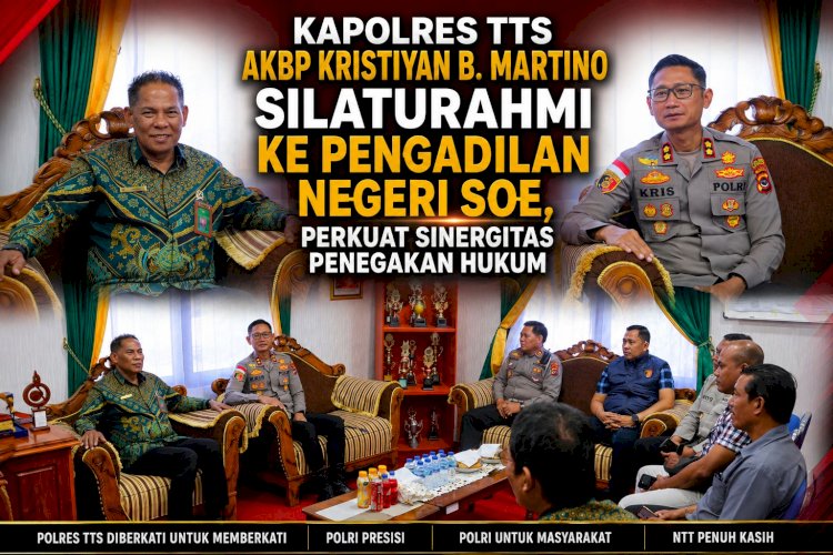 Kapolres TTS Silaturahmi ke Pengadilan Negeri Soe, Perkuat Sinergitas Penegakan Hukum