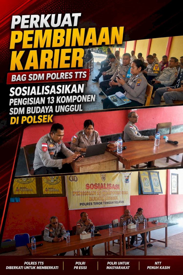 Perkuat Pembinaan Karier, Bag SDM Polres TTS Sosialisasikan Pengisian 13 Komponen SDM Budaya Unggul di Polsek