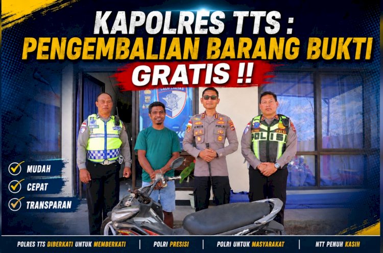 Kapolres TTS Tegaskan Komitmen: Pengembalian Barang Bukti Gratis