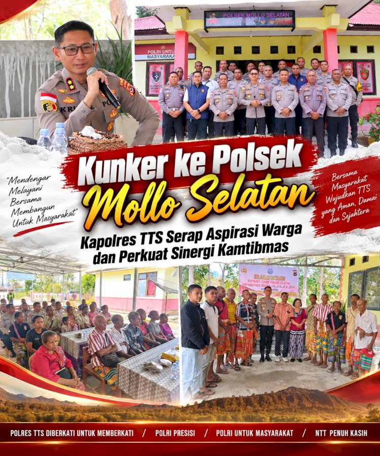 Kunker ke Polsek Mollo Selatan, Kapolres TTS Serap Aspirasi Warga dan Perkuat Sinergi Kamtibmas