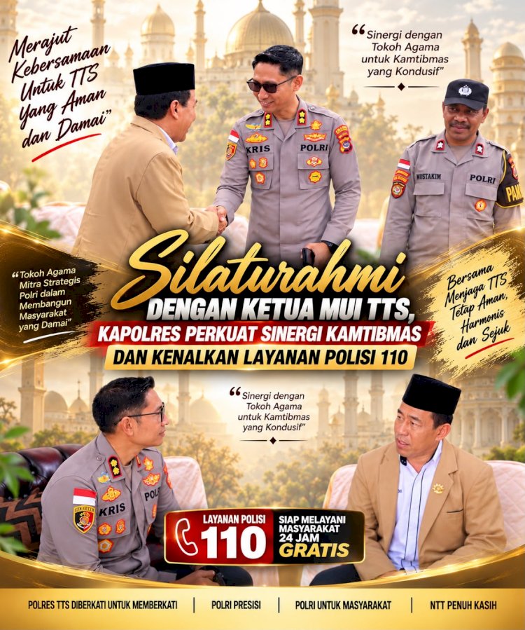 Silaturahmi dengan Ketua MUI TTS, Kapolres Perkuat Sinergi Kamtibmas dan Kenalkan Layanan Polisi 110