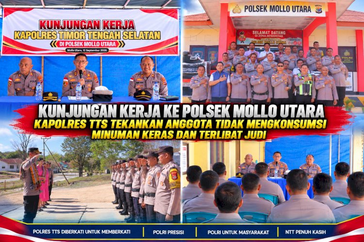 Kunjungan Kerja ke Polsek Mollo Utara, Kapolres TTS Tekankan Anggota Tidak Mengkonsumsi Minuman Keras dan Terlibat Judi
