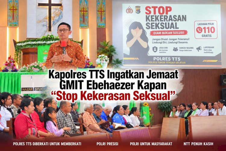 Kapolres TTS Ingatkan Jemaat GMIT Ebehaezer Kapan 