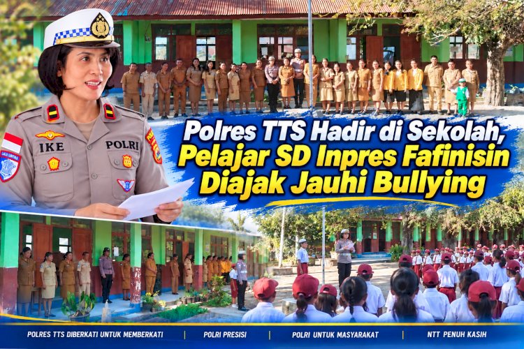 Polres TTS Hadir di Sekolah, Pelajar SD Inpres Fafinisin Diajak Jauhi Bullying