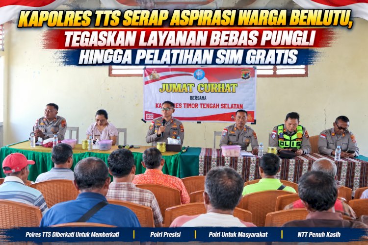 Kapolres TTS Serap Aspirasi Warga Benlutu, Tegaskan Layanan Bebas Pungli hingga Pelatihan SIM Gratis