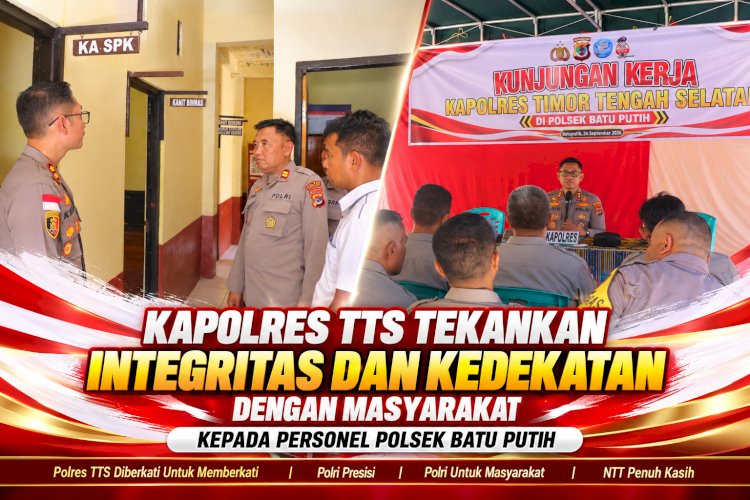 Kapolres TTS Tekankan Integritas dan Kedekatan dengan Masyarakat kepada Personel Polsek Batu Putih