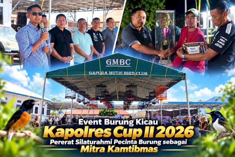 Event Burung Kicau Kapolres Cup II 2026 Pererat Silaturahmi Pecinta Burung Sebagai Mitra Kamtibmas