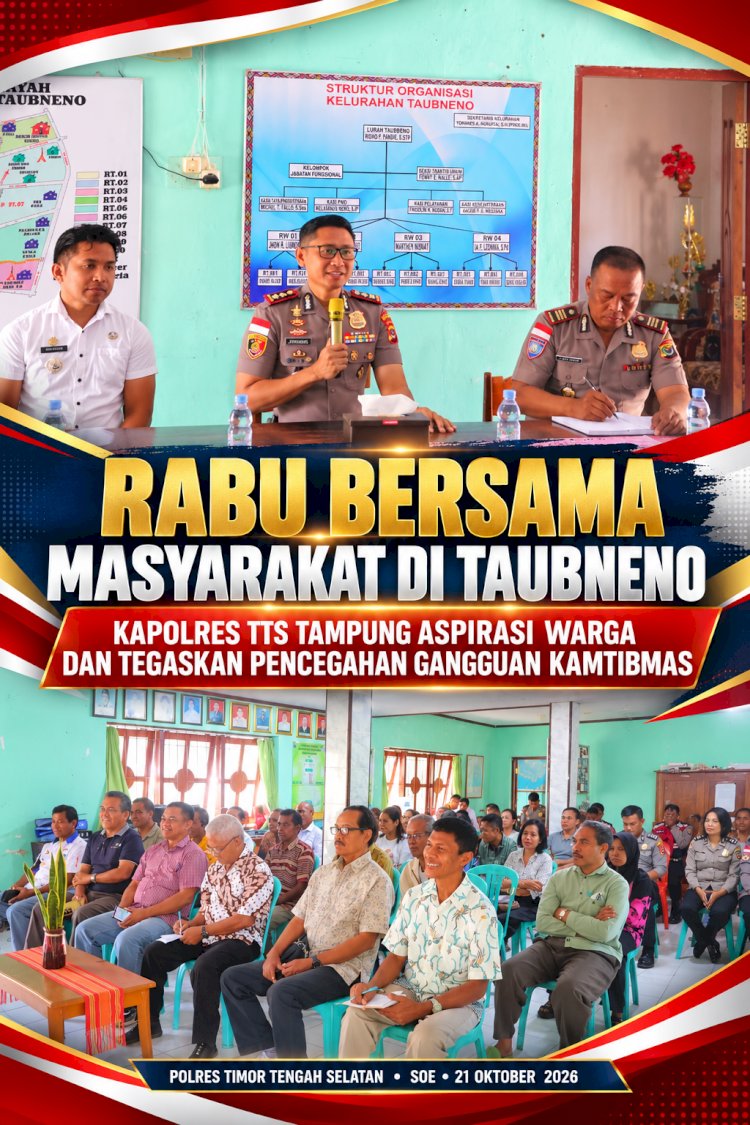 Rabu Bersama Masyarakat di Taubneno, Kapolres TTS Tampung Aspirasi Warga dan Tegaskan Pencegahan Gangguan Kamtibmas