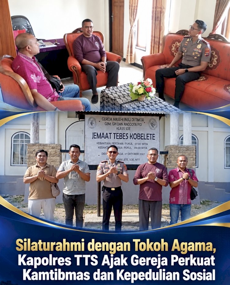 Silaturahmi dengan Tokoh Agama, Kapolres TTS Ajak Gereja Perkuat Kamtibmas dan Kepedulian Sosial
