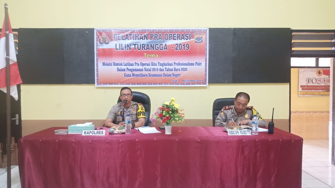 Mantapkan Operasi Lilin Turangga- 2019, Polres TTS melaksanakan Lat Pra Ops